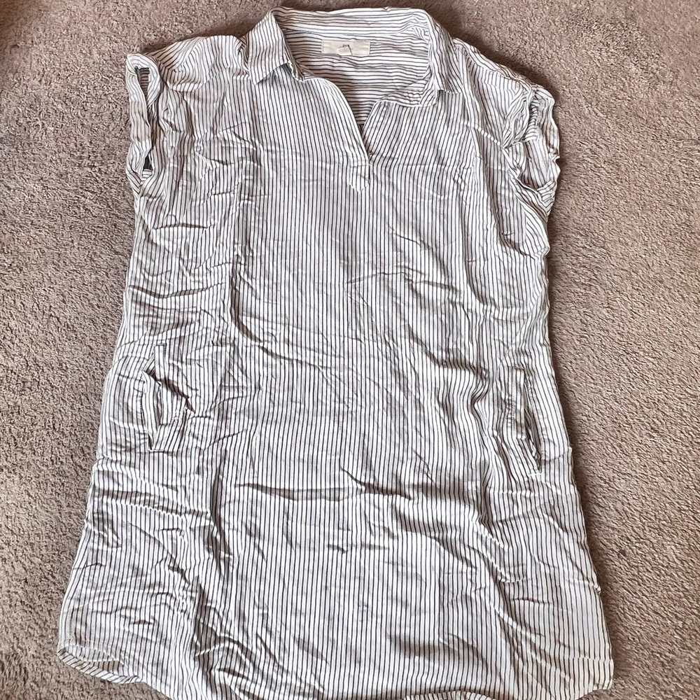 Thread & Supply Striped Tunic in Cream and Gray